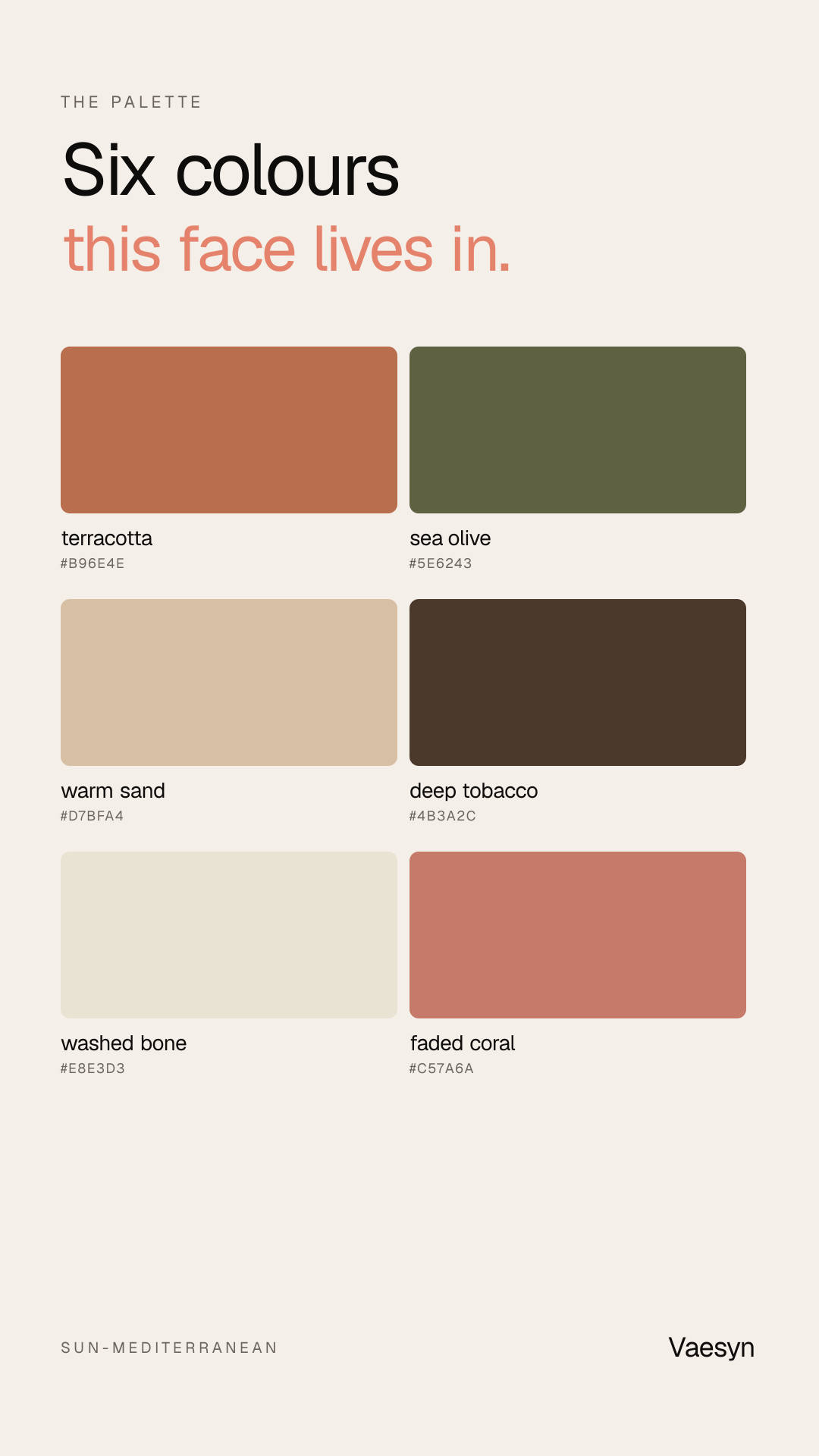 The palette card
